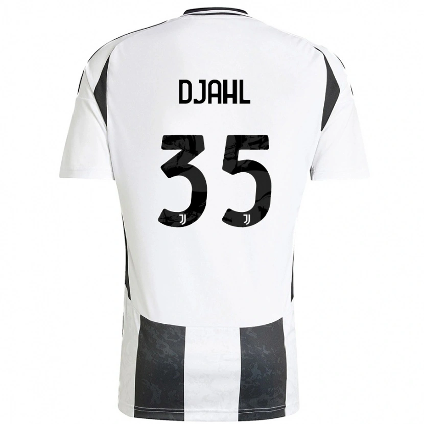 Danxen Mænd Rayan Djahl #35 Hvid Sort Hjemmebane Spillertrøjer 2024/25 Trøje T-Shirt