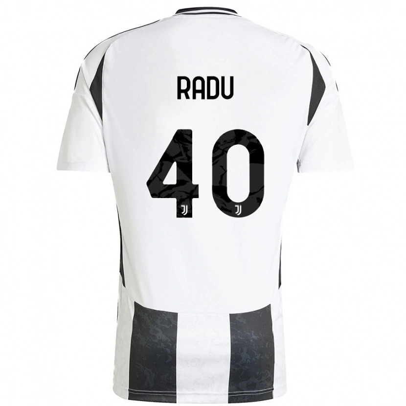 Danxen Mænd Riccardo Radu #40 Hvid Sort Hjemmebane Spillertrøjer 2024/25 Trøje T-Shirt