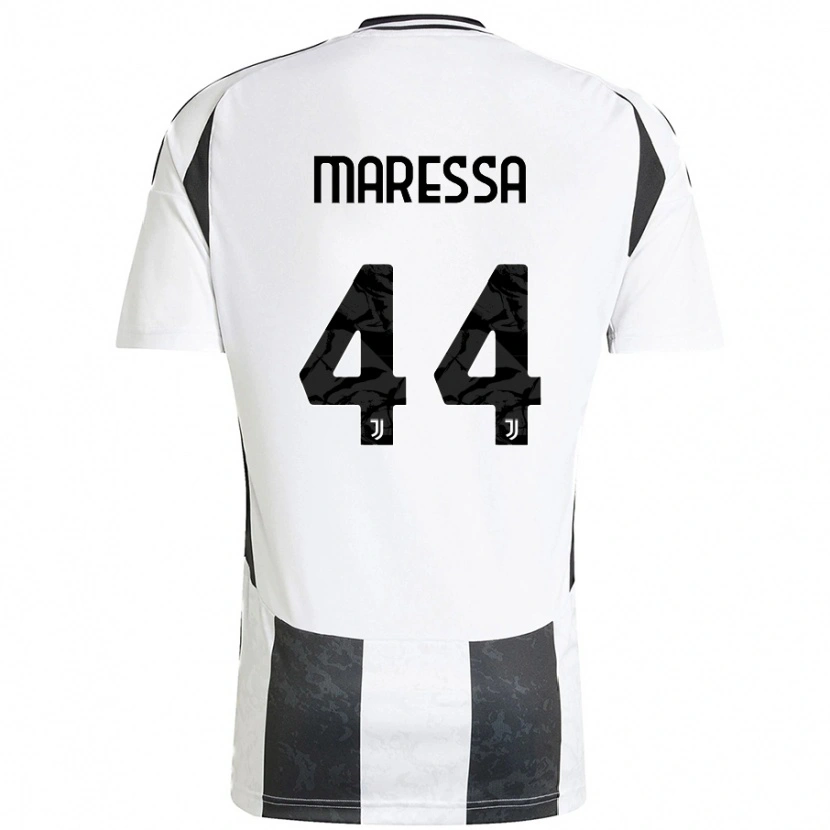 Danxen Mænd Tommaso Maressa #44 Hvid Sort Hjemmebane Spillertrøjer 2024/25 Trøje T-Shirt