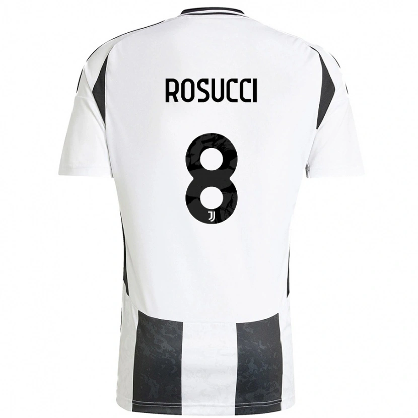 Danxen Mænd Martina Rosucci #8 Hvid Sort Hjemmebane Spillertrøjer 2024/25 Trøje T-Shirt