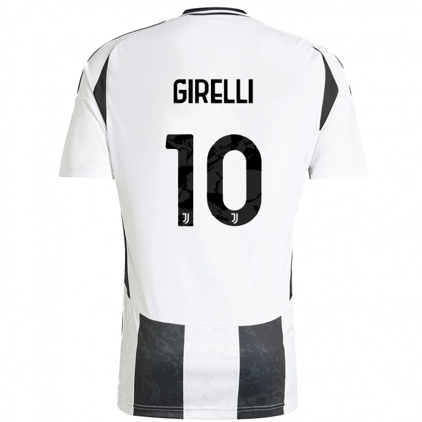 Danxen Mænd Cristiana Girelli #10 Hvid Sort Hjemmebane Spillertrøjer 2024/25 Trøje T-Shirt