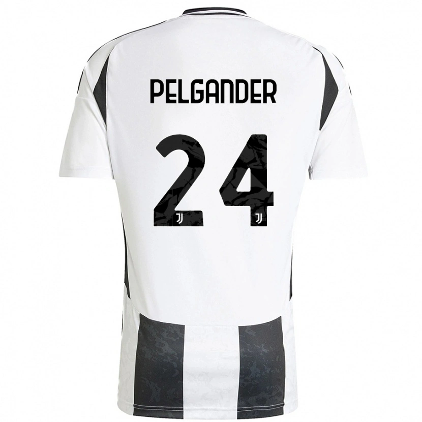 Danxen Mænd Elsa Pelgander #24 Hvid Sort Hjemmebane Spillertrøjer 2024/25 Trøje T-Shirt