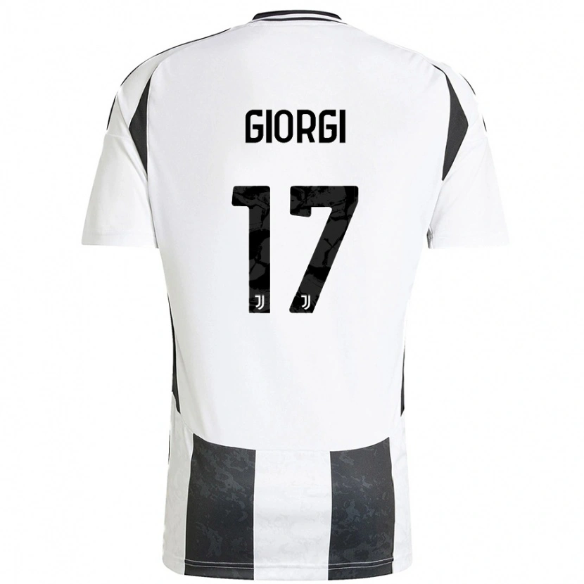 Danxen Mænd Lorenzo Giorgi #17 Hvid Sort Hjemmebane Spillertrøjer 2024/25 Trøje T-Shirt
