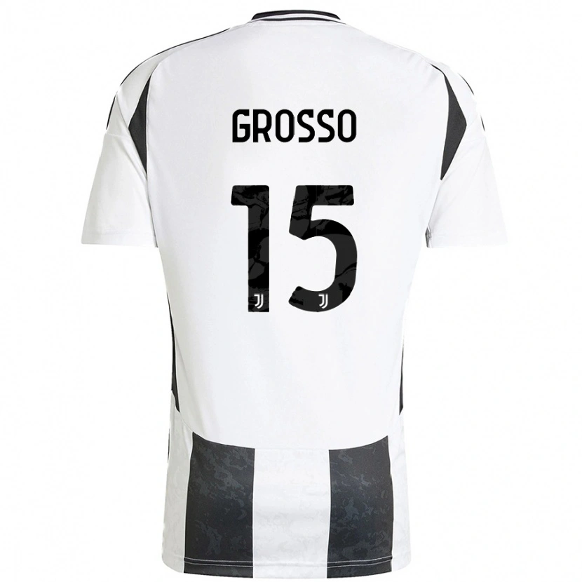 Danxen Mænd Julia Grosso #15 Hvid Sort Hjemmebane Spillertrøjer 2024/25 Trøje T-Shirt
