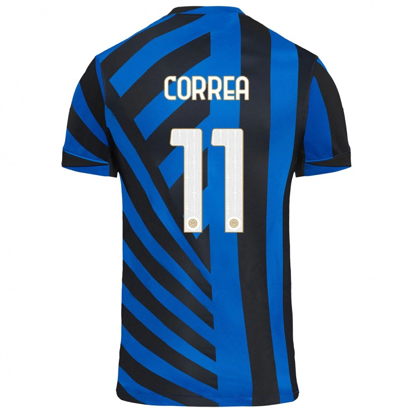 Danxen Mænd Joaquín Correa #11 Blå Sort Hjemmebane Spillertrøjer 2024/25 Trøje T-Shirt