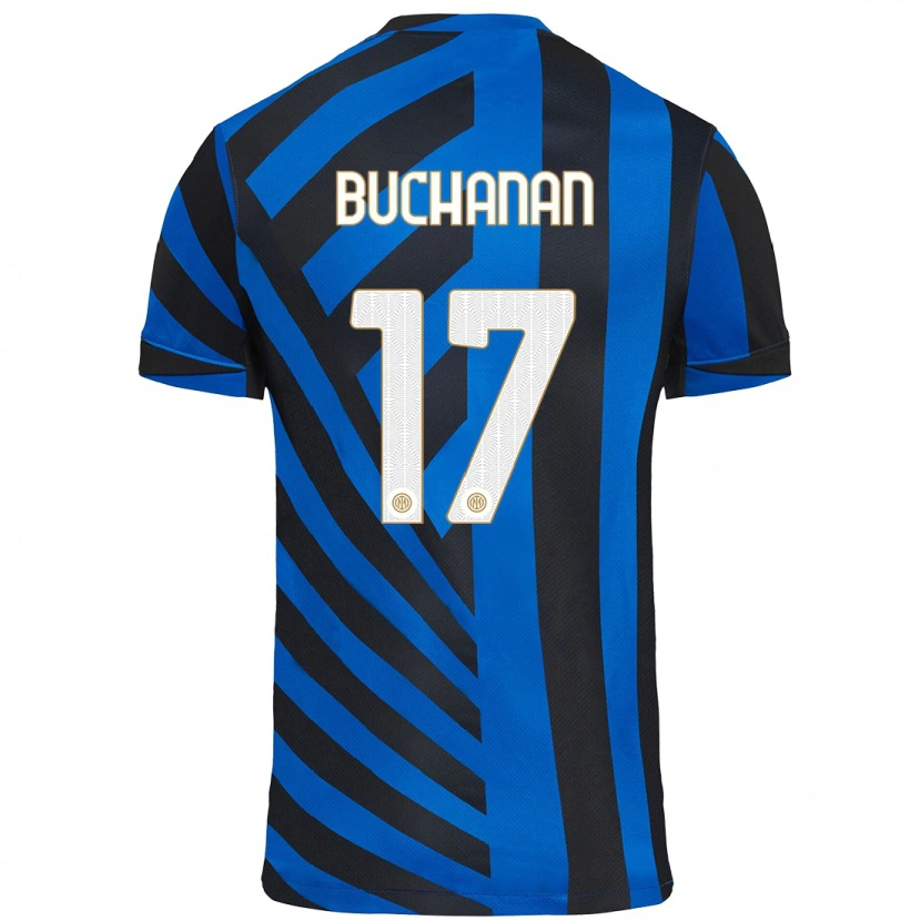 Danxen Mænd Tajon Buchanan #17 Blå Sort Hjemmebane Spillertrøjer 2024/25 Trøje T-Shirt