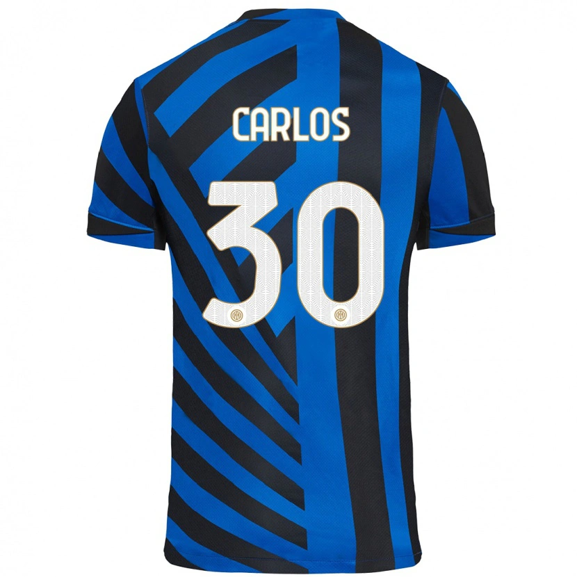 Danxen Mænd Carlos Augusto #30 Blå Sort Hjemmebane Spillertrøjer 2024/25 Trøje T-Shirt
