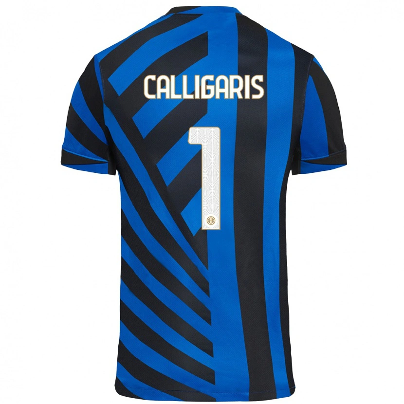 Danxen Mænd Alessandro Calligaris #1 Blå Sort Hjemmebane Spillertrøjer 2024/25 Trøje T-Shirt