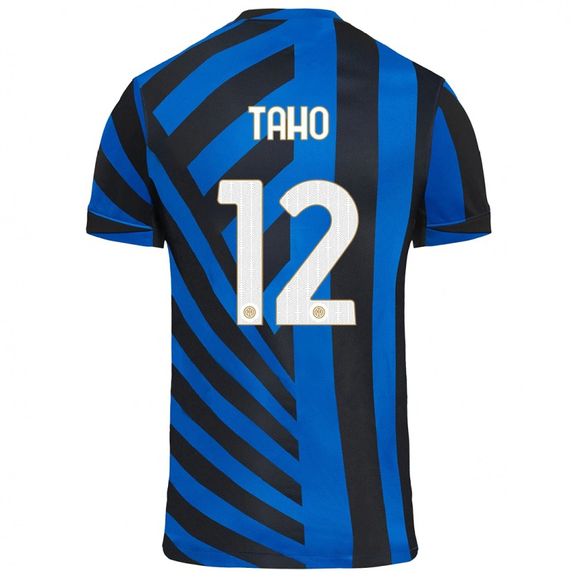 Danxen Mænd Alain Taho #12 Blå Sort Hjemmebane Spillertrøjer 2024/25 Trøje T-Shirt