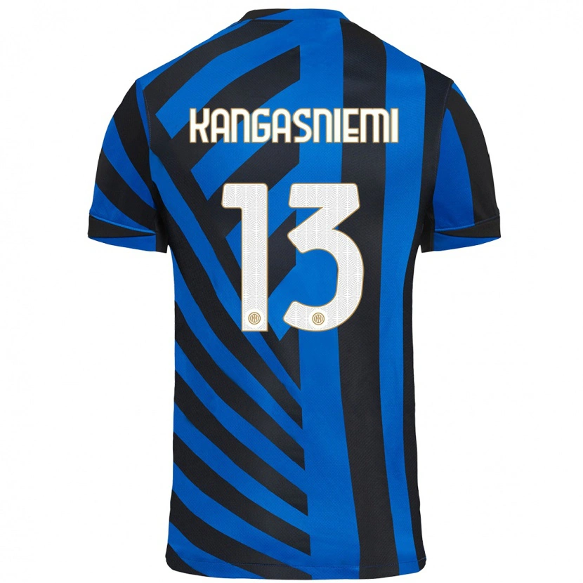 Danxen Mænd Ilari Kangasniemi #13 Blå Sort Hjemmebane Spillertrøjer 2024/25 Trøje T-Shirt