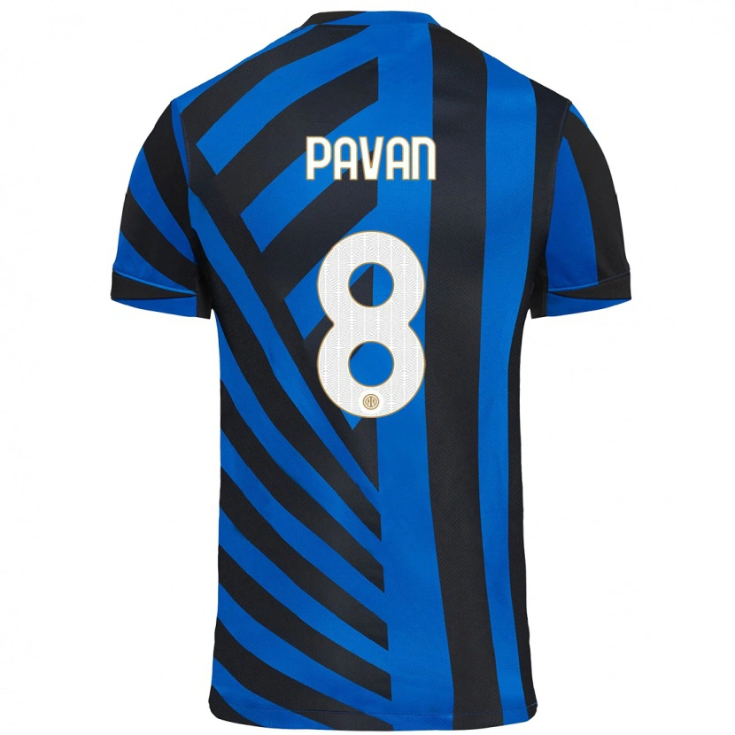 Danxen Mænd Matilde Pavan #8 Blå Sort Hjemmebane Spillertrøjer 2024/25 Trøje T-Shirt