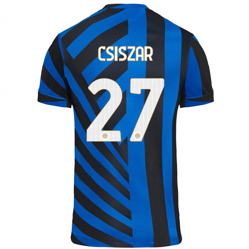 Danxen Mænd Henrietta Csiszár #27 Blå Sort Hjemmebane Spillertrøjer 2024/25 Trøje T-Shirt
