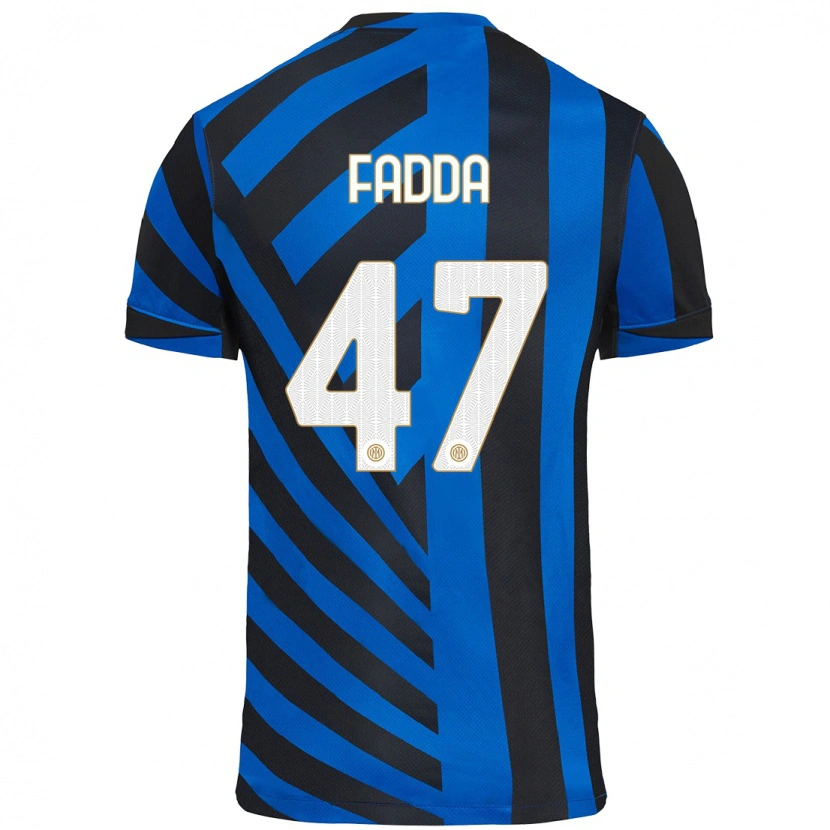 Danxen Mænd Paola Fadda #47 Blå Sort Hjemmebane Spillertrøjer 2024/25 Trøje T-Shirt