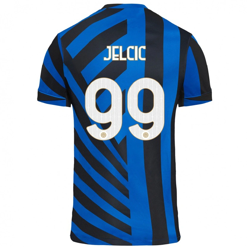 Danxen Mænd Maja Jelčić #99 Blå Sort Hjemmebane Spillertrøjer 2024/25 Trøje T-Shirt