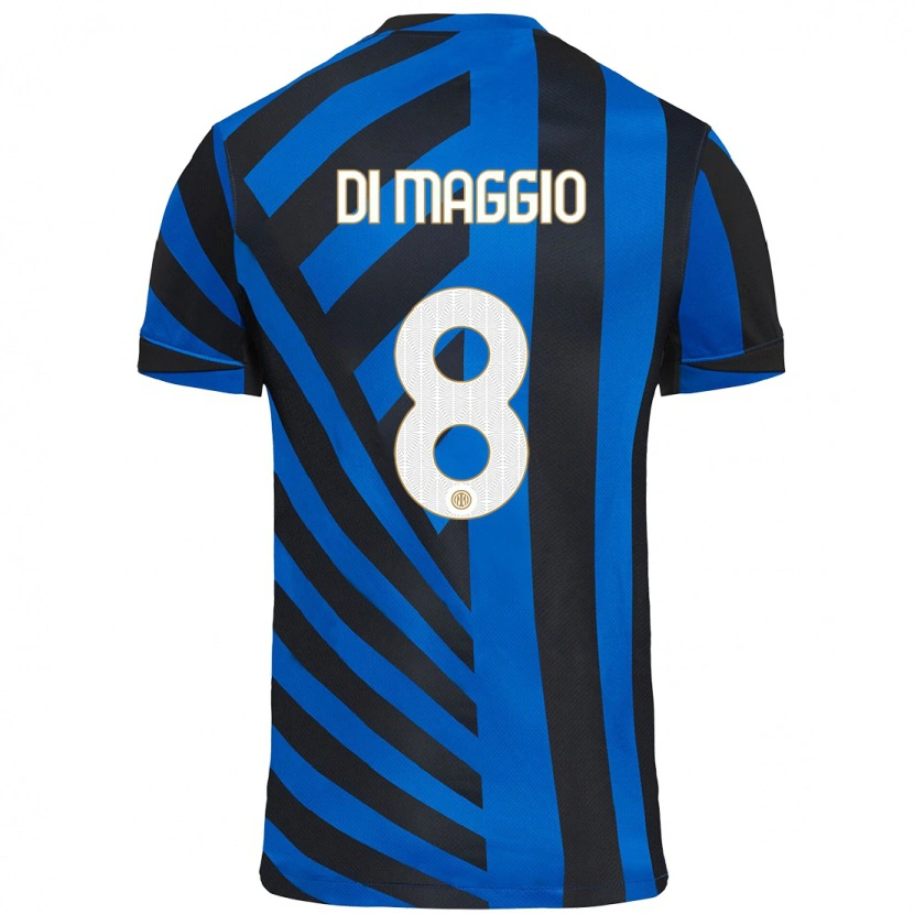Danxen Mænd Luca Di Maggio #8 Blå Sort Hjemmebane Spillertrøjer 2024/25 Trøje T-Shirt