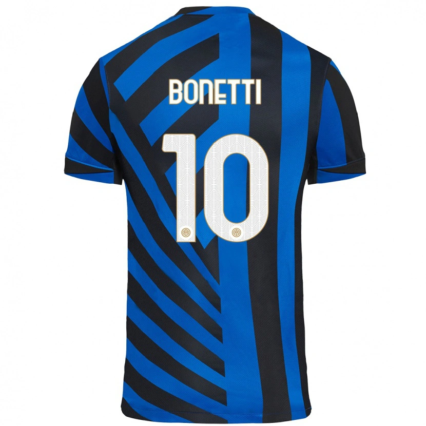 Danxen Mænd Tatiana Bonetti #10 Blå Sort Hjemmebane Spillertrøjer 2024/25 Trøje T-Shirt