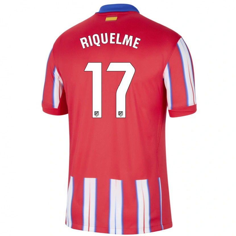 Danxen Mænd Rodrigo Riquelme #17 Rød Hvid Blå Hjemmebane Spillertrøjer 2024/25 Trøje T-Shirt
