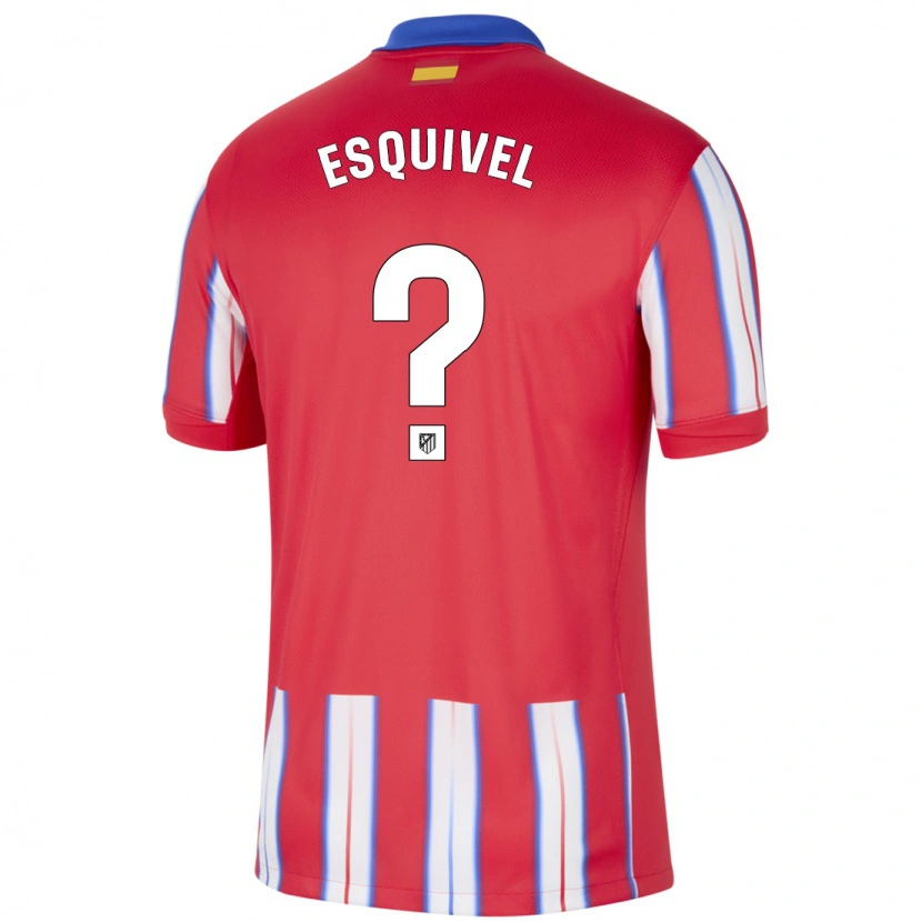 Danxen Mænd Salvi Esquivel #0 Rød Hvid Blå Hjemmebane Spillertrøjer 2024/25 Trøje T-Shirt