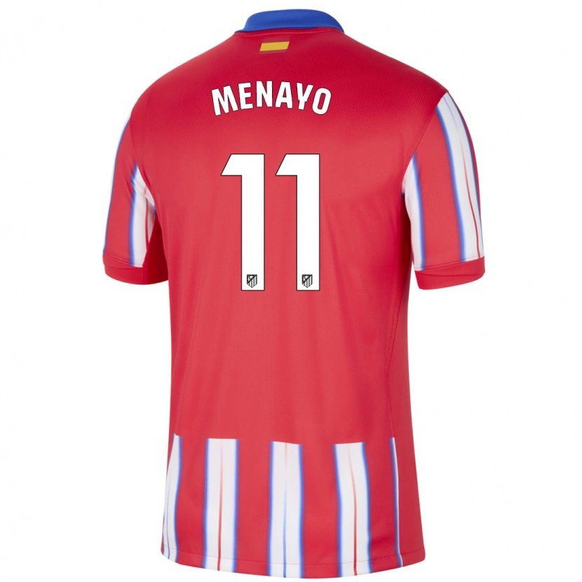 Danxen Mænd Carmen Menayo #11 Rød Hvid Blå Hjemmebane Spillertrøjer 2024/25 Trøje T-Shirt