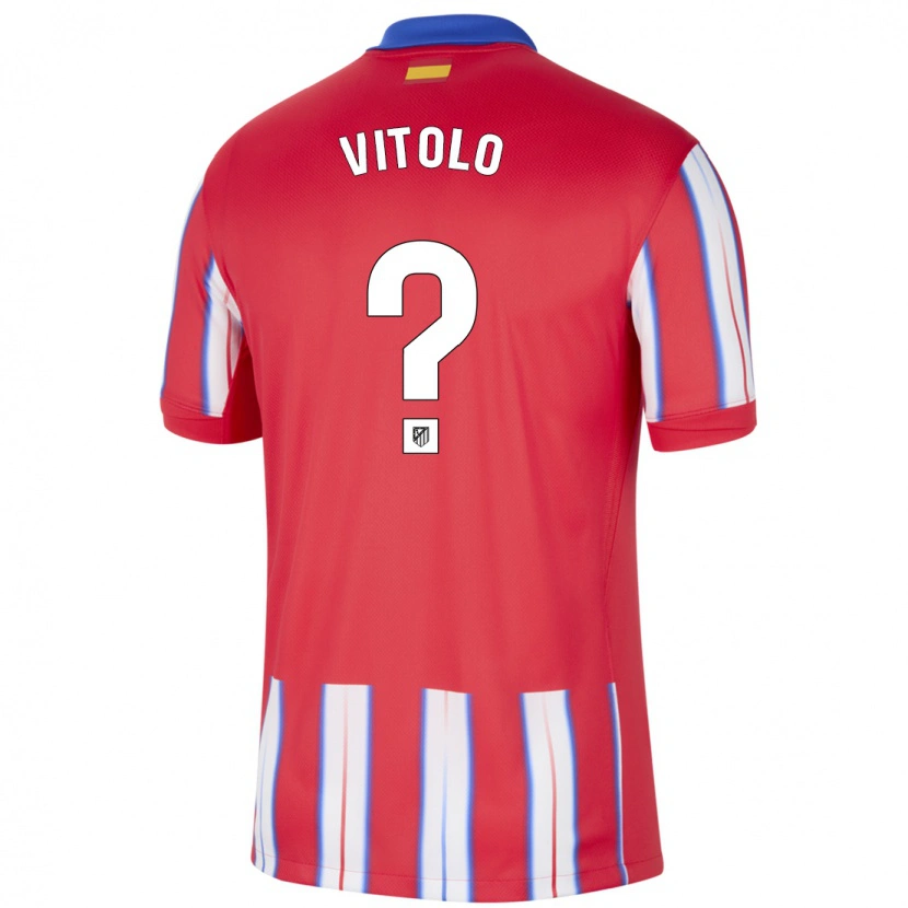 Danxen Mænd Vitolo #0 Rød Hvid Blå Hjemmebane Spillertrøjer 2024/25 Trøje T-Shirt