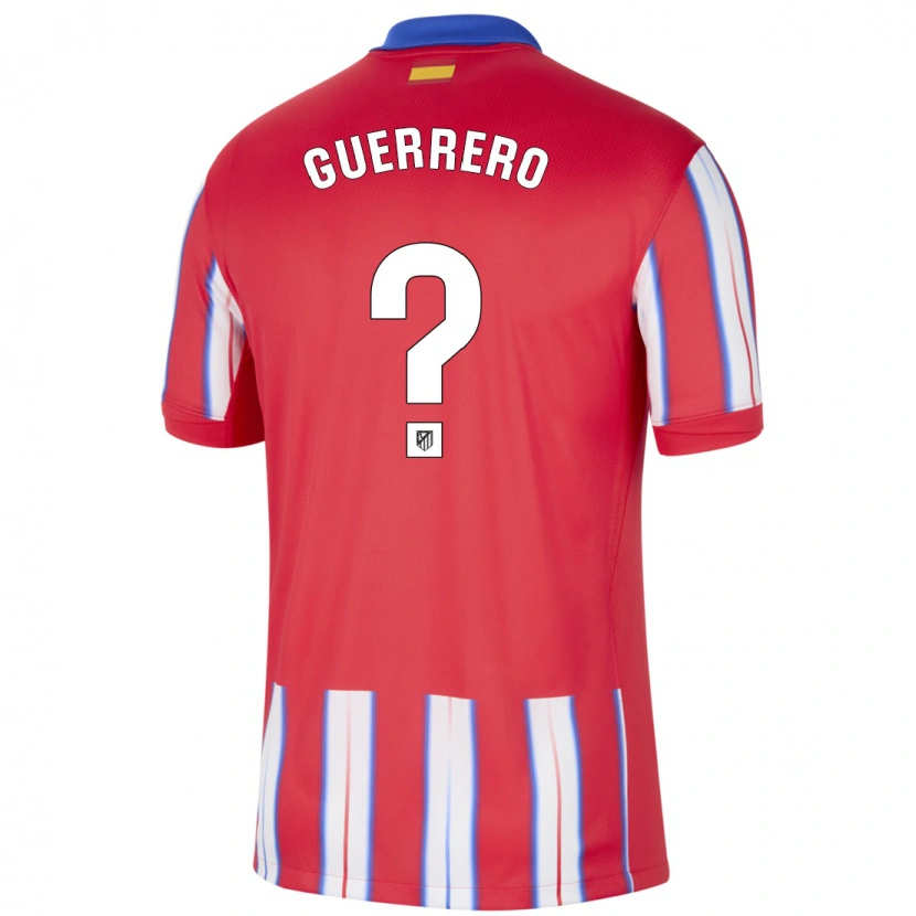 Danxen Mænd Sergio Guerrero #0 Rød Hvid Blå Hjemmebane Spillertrøjer 2024/25 Trøje T-Shirt