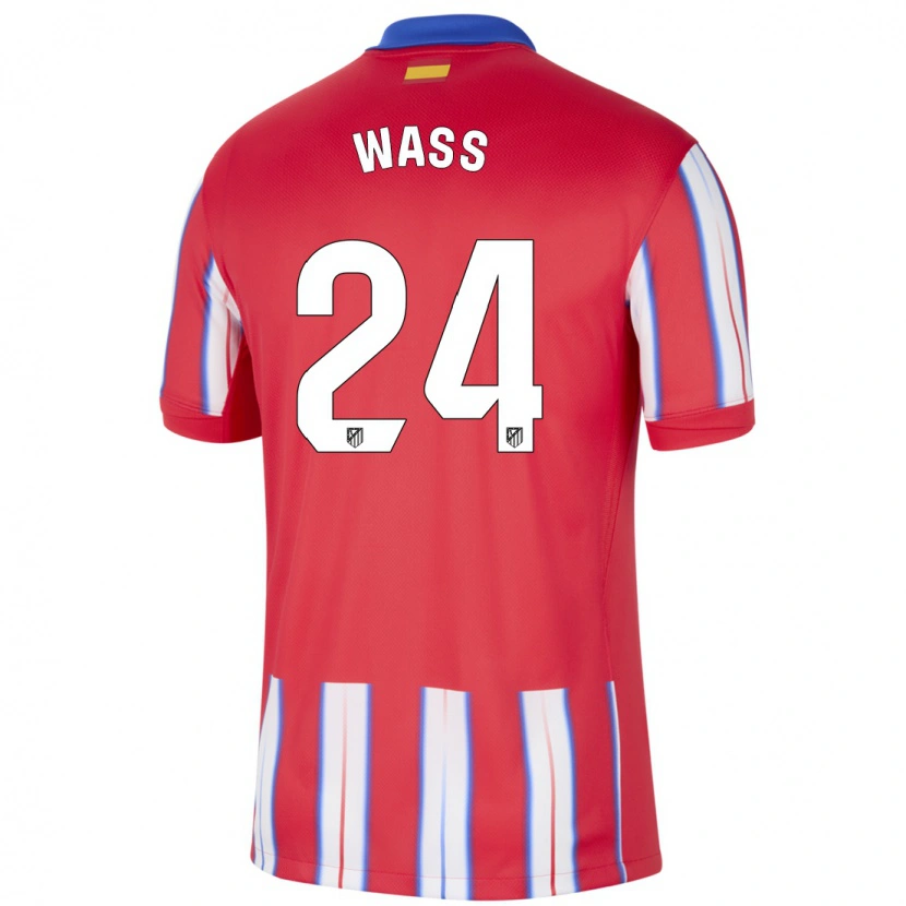 Danxen Mænd Daniel Wass #24 Rød Hvid Blå Hjemmebane Spillertrøjer 2024/25 Trøje T-Shirt