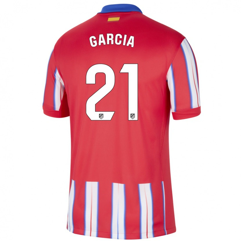 Danxen Mænd Sheila Garcia #21 Rød Hvid Blå Hjemmebane Spillertrøjer 2024/25 Trøje T-Shirt