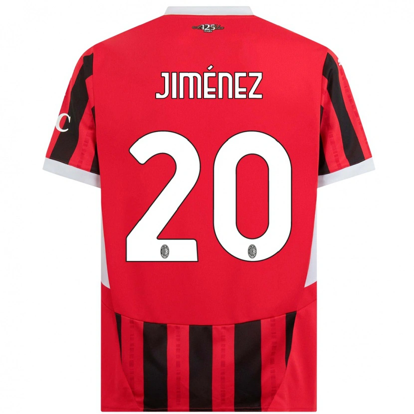 Danxen Mænd Álex Jiménez #20 Rød Sort Hjemmebane Spillertrøjer 2024/25 Trøje T-Shirt
