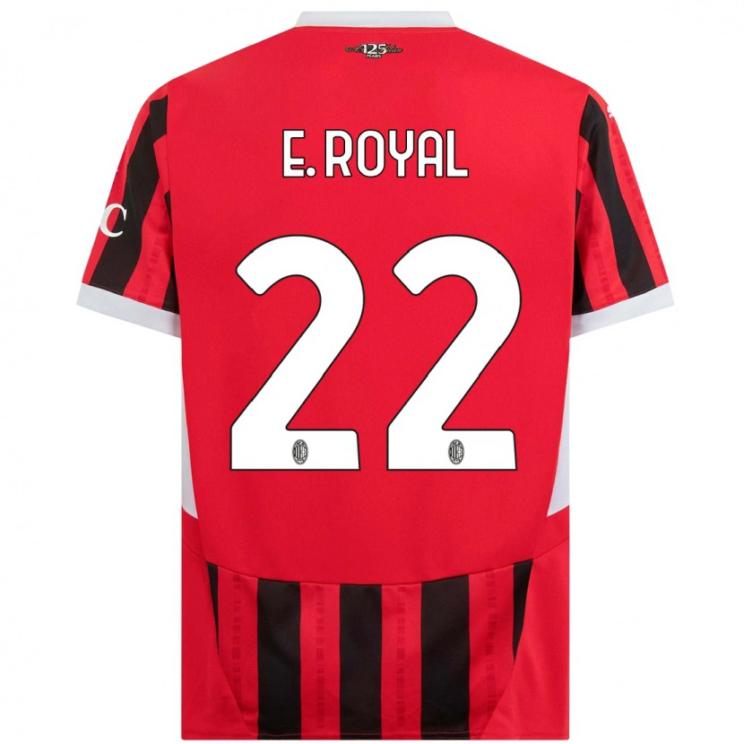 Danxen Mænd Emerson Royal #22 Rød Sort Hjemmebane Spillertrøjer 2024/25 Trøje T-Shirt