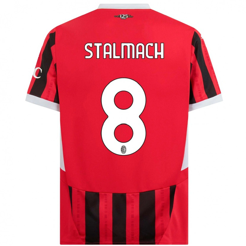 Danxen Mænd Dariusz Stalmach #8 Rød Sort Hjemmebane Spillertrøjer 2024/25 Trøje T-Shirt