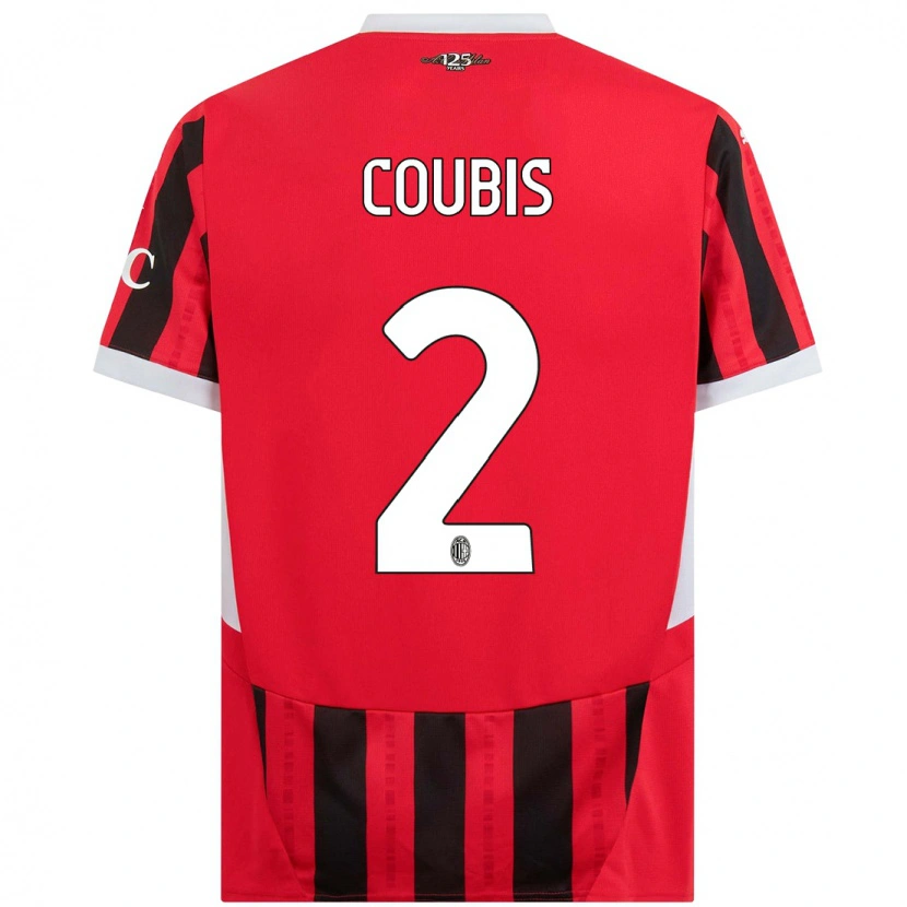Danxen Mænd Andrei Coubis #2 Rød Sort Hjemmebane Spillertrøjer 2024/25 Trøje T-Shirt