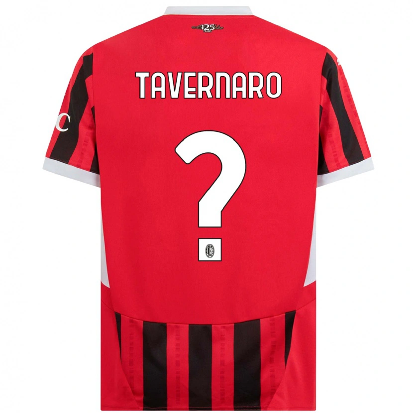 Danxen Mænd Federico Tavernaro #0 Rød Sort Hjemmebane Spillertrøjer 2024/25 Trøje T-Shirt