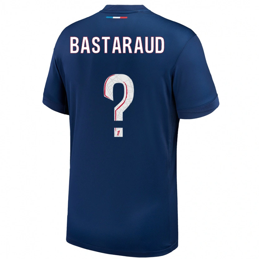 Danxen Mænd Yanis Bastaraud #0 Marineblå Hvid Hjemmebane Spillertrøjer 2024/25 Trøje T-Shirt