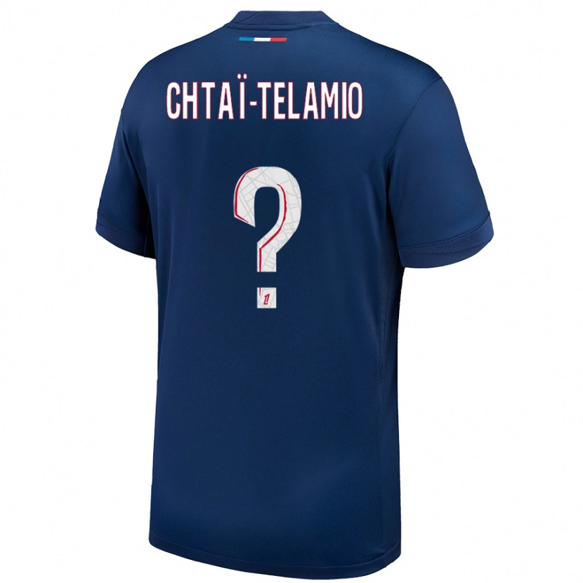 Danxen Mænd Zayon Chtaï-Telamio #0 Marineblå Hvid Hjemmebane Spillertrøjer 2024/25 Trøje T-Shirt