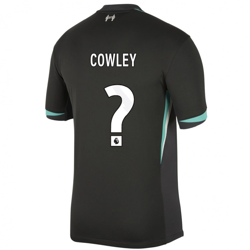 Danxen Mænd Ryan Cowley #0 Sort Antracit Hvid Udebane Spillertrøjer 2024/25 Trøje T-Shirt