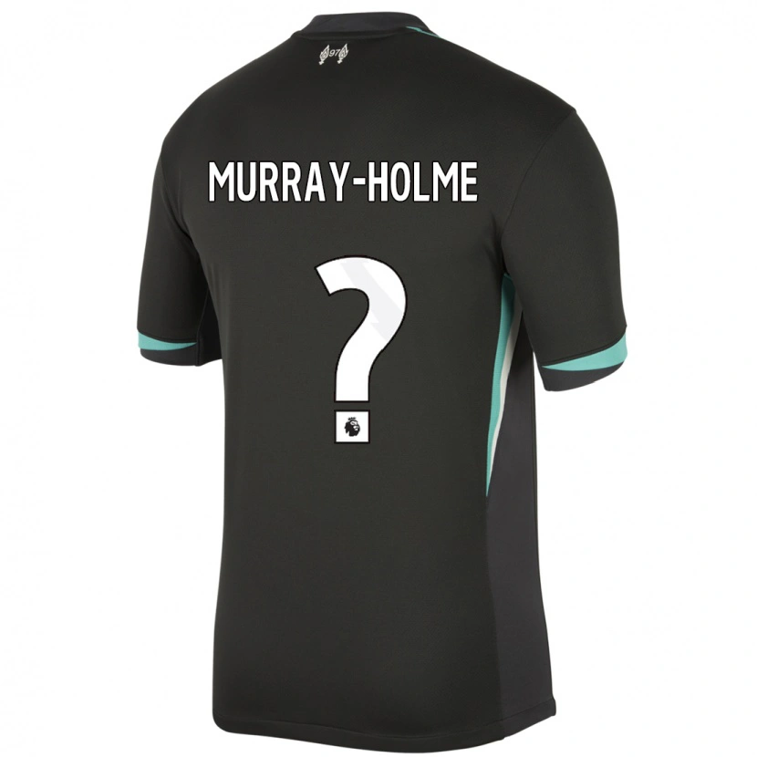 Danxen Mænd Hadyn Murray-Holme #0 Sort Antracit Hvid Udebane Spillertrøjer 2024/25 Trøje T-Shirt