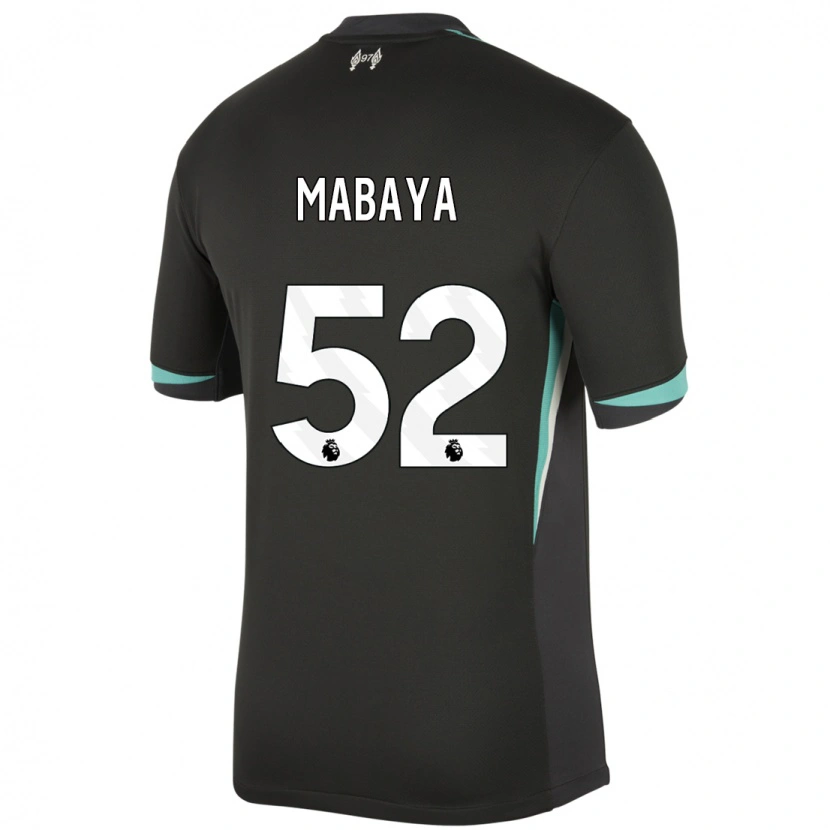 Danxen Mænd Isaac Mabaya #52 Sort Antracit Hvid Udebane Spillertrøjer 2024/25 Trøje T-Shirt