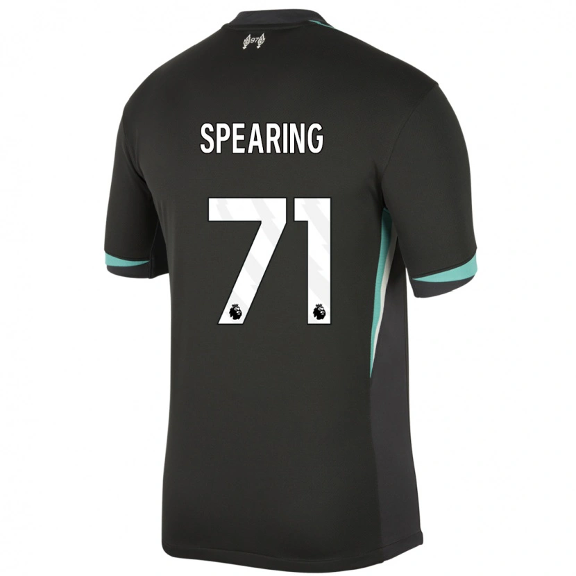 Danxen Mænd Jay Spearing #71 Sort Antracit Hvid Udebane Spillertrøjer 2024/25 Trøje T-Shirt