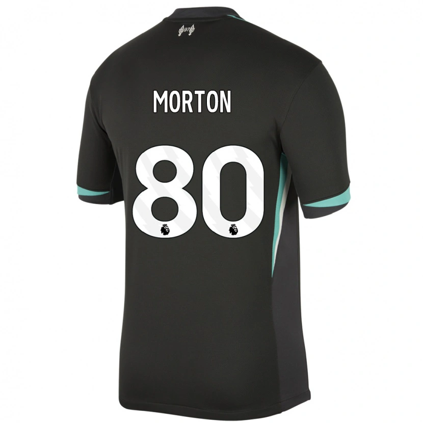 Danxen Mænd Tyler Morton #80 Sort Antracit Hvid Udebane Spillertrøjer 2024/25 Trøje T-Shirt