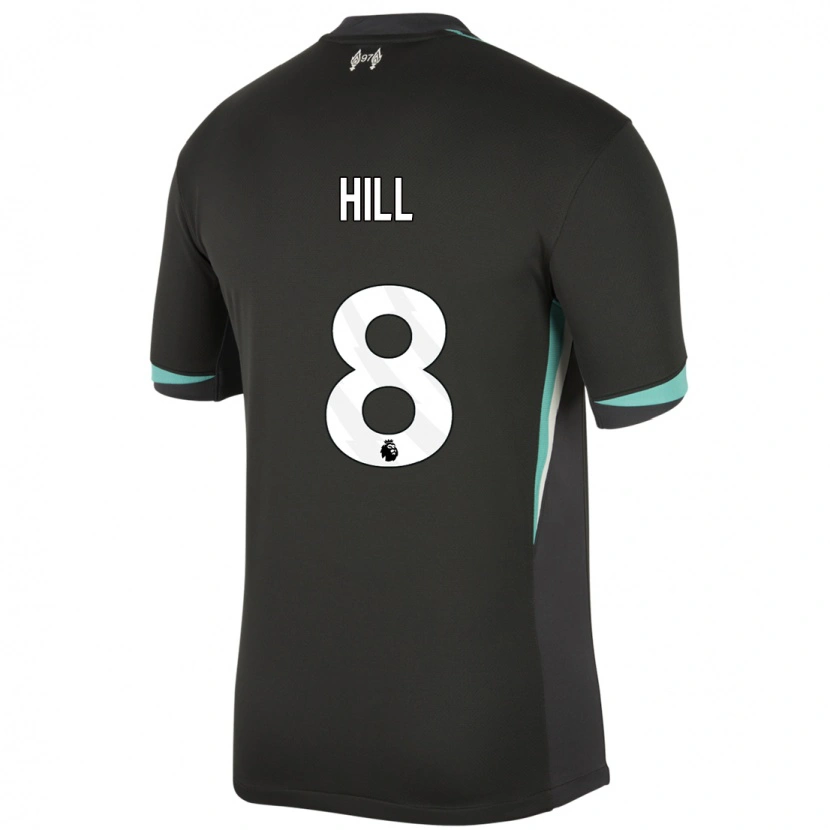 Danxen Mænd Tom Hill #8 Sort Antracit Hvid Udebane Spillertrøjer 2024/25 Trøje T-Shirt