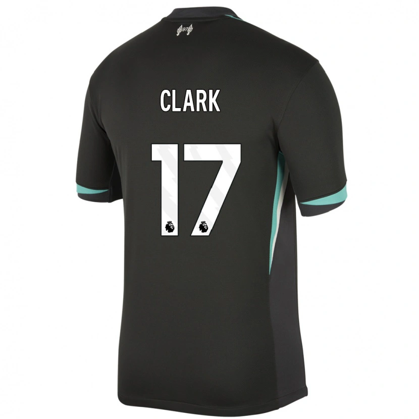 Danxen Mænd Jenna Clark #17 Sort Antracit Hvid Udebane Spillertrøjer 2024/25 Trøje T-Shirt