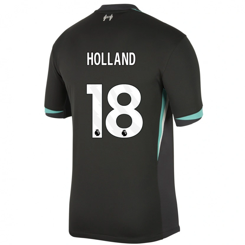 Danxen Mænd Ceri Holland #18 Sort Antracit Hvid Udebane Spillertrøjer 2024/25 Trøje T-Shirt