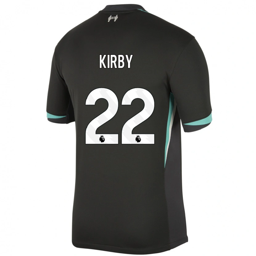 Danxen Mænd Faye Kirby #22 Sort Antracit Hvid Udebane Spillertrøjer 2024/25 Trøje T-Shirt