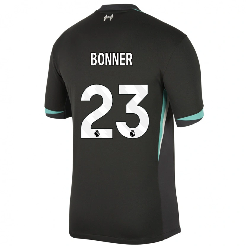 Danxen Mænd Gemma Bonner #23 Sort Antracit Hvid Udebane Spillertrøjer 2024/25 Trøje T-Shirt