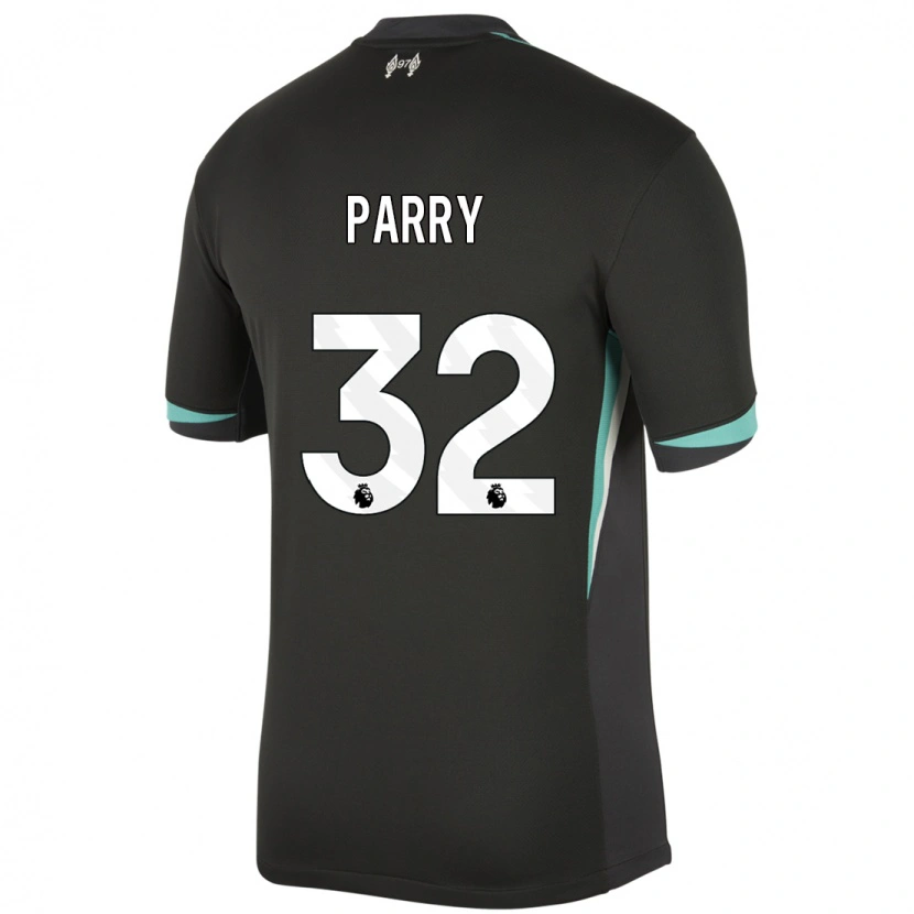 Danxen Mænd Lucy Parry #32 Sort Antracit Hvid Udebane Spillertrøjer 2024/25 Trøje T-Shirt