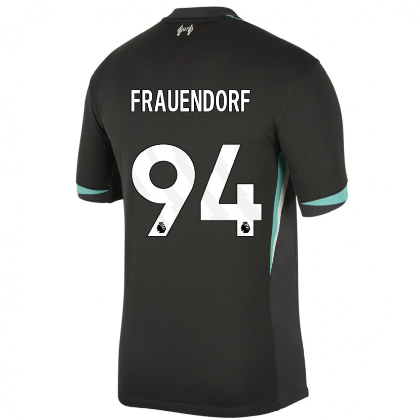 Danxen Mænd Melkamu Frauendorf #94 Sort Antracit Hvid Udebane Spillertrøjer 2024/25 Trøje T-Shirt