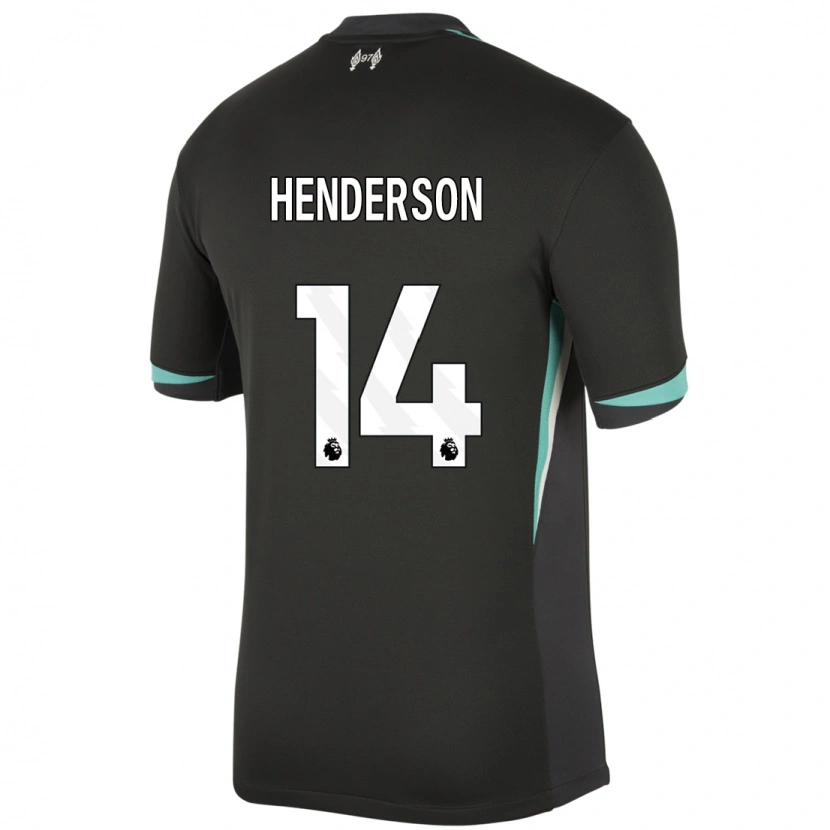 Danxen Mænd Henderson #14 Sort Antracit Hvid Udebane Spillertrøjer 2024/25 Trøje T-Shirt