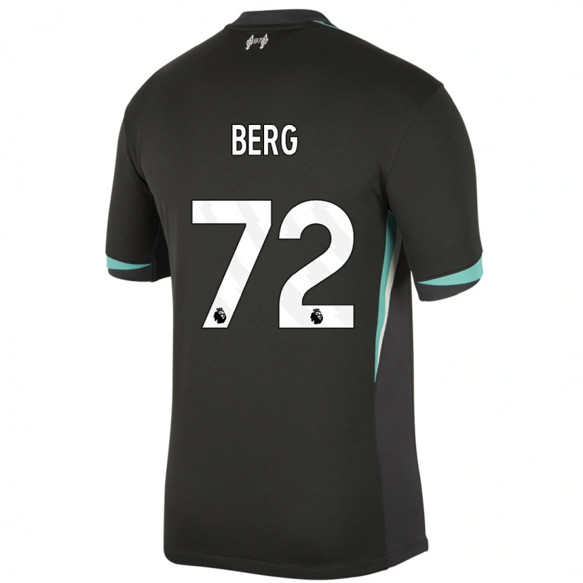 Danxen Mænd Sepp Van Den Berg #72 Sort Antracit Hvid Udebane Spillertrøjer 2024/25 Trøje T-Shirt