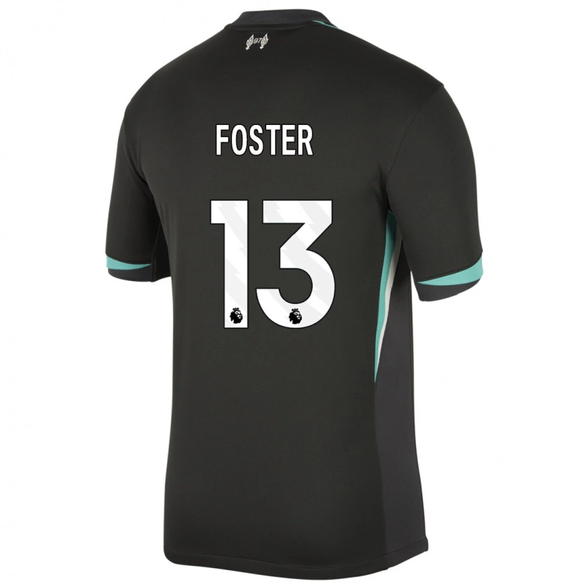 Danxen Mænd Rylee Foster #13 Sort Antracit Hvid Udebane Spillertrøjer 2024/25 Trøje T-Shirt