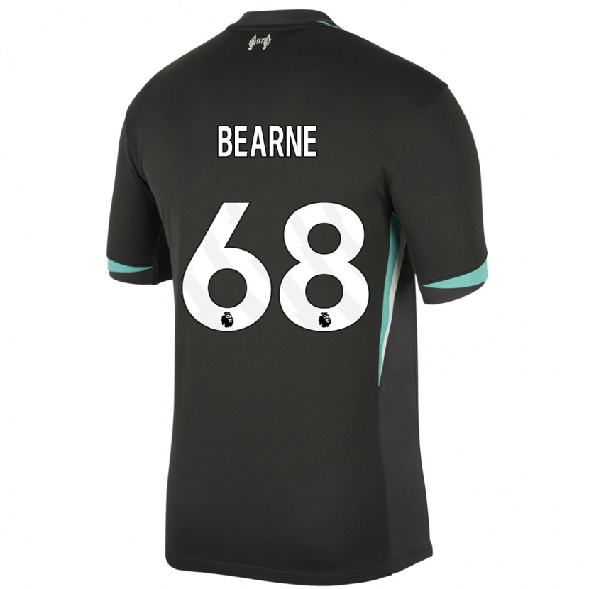 Danxen Mænd Jack Bearne #68 Sort Antracit Hvid Udebane Spillertrøjer 2024/25 Trøje T-Shirt